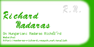 richard madaras business card